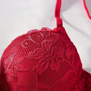 NEW 1 pieza Sosten con aros y push up de encaje floral para mujer
