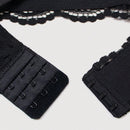 Sosten sexy y comodo de copa triangular de encaje negro para mujer con tirantes delgados