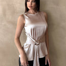 Essnce Blusas para mujer para trabajo, blusas de trabajo y vestidos de verano para mujer