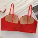 NEW Sujetador push-up rojo con aros y tirantes ajustables para mujer, lenceria sexy
