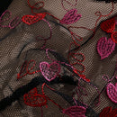 NEW Conjunto de ropa interior sexy de encaje negro para mujeres con sujetador push-up con aros, sujetador y ropa interior transparentes bordados