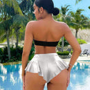 SXY Falda pantalon unicolor y sexy para el verano, perfecta para las chicas que les gusta la fiesta