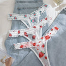 NEW Tangas transparentes femeninas lindas y a la moda con estampado de frutas, paquete de 3