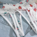 NEW Tangas transparentes femeninas lindas y a la moda con estampado de frutas, paquete de 3