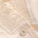 DAZY Camisa de mujer contrastante con encaje y bordado floral con manga 3/4