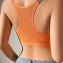NEW Top casual de tirantes brillantes para mujer con diseno de empalme