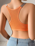 NEW Top casual de tirantes brillantes para mujer con diseno de empalme