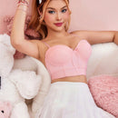 Sujetador estilo chaleco Push-Up con aro para mujer, estilo lindo y dulce, unidad individual