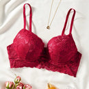 NEW 1 pieza Sosten con aros y push up de encaje floral para mujer