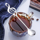 Cuchara Elegante de Acero Inoxidable para Café y Postres con Diseño Creativo de Nota Musical - Ideal para Hogar, Oficina, Residencias Universitarias y Cafeterías - Accesorio de Cubertería Duradero, Accesorios para Bar de Café