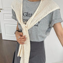 DAZY Chaleco sueter estilo capa para mujer con huecos y en unicolor