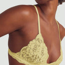 Sujetador floral para mujeres con pequenos senos, ropa interior femenina, sujetador de encaje, top de sujetador amarillo, sujetadores suaves sin costuras para mujeres, copa triangular, lenceria sexy para senos pequenos