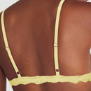 Sujetador floral para mujeres con pequenos senos, ropa interior femenina, sujetador de encaje, top de sujetador amarillo, sujetadores suaves sin costuras para mujeres, copa triangular, lenceria sexy para senos pequenos