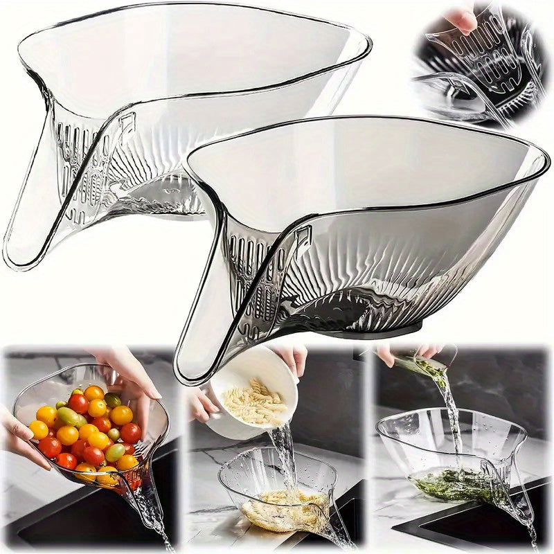 Cesta de Drenaje de Cocina de Alta Calidad y Versátil - Colador de Plástico Multifuncional con Embudo para Verduras, Pasta, Frutas y Ensaladas - Perfecto para Barbacoas y Cocina al Aire Libre