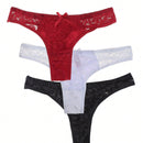 NEW Conjunto de ropa interior comoda y sexy de encaje para mujeres de 3 piezas