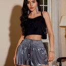 Prive Shorts sexy de moda de tela brillante para mujeres, perfectos para verano