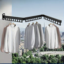 Perchero de Pared Ahorrador de Espacio - Colgador de Ropa de Aluminio Plegable y Extensible
