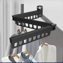 Perchero de Pared Ahorrador de Espacio - Colgador de Ropa de Aluminio Plegable y Extensible