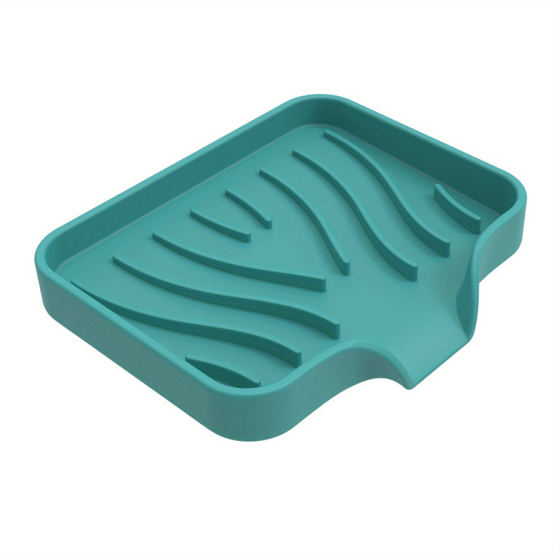 1pc Plato de Jabón de Barra Premium, Fácil de Limpiar, Bandeja/Soporte de Jabón de Silicona Suave con Drenaje Automático para Ducha, Baño, Cocina, Bañera, Mantén el Jabón Seco, Prolonga la Vida del Jabón, Decoración de Regalo de Navidad/Halloween