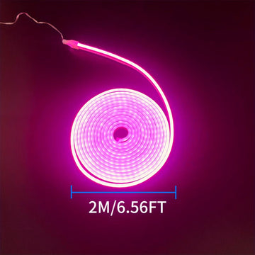 Tira de luz LED de neón rosa de 5V de 1m-5m/3,28ft-16,4ft con control de botón de 3 modos, alimentado por USB Luces de cuerda de PVC flexibles para oficina, dormitorio, habitación, salón, decoración de fiesta de juegos, DIY, perfecto para regalos de Navi