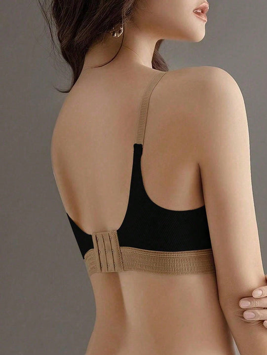 1 Pieza Sujetador Inalambrico, Sin Rastro, Con Hermosa Espalda, Sin Tirantes Y Sin Aros Para Mujer, Adecuado Para Dormir Y Deportes