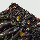 ROMWE Goth Shorts holgados con estampado completo de serpiente y planta para vacaciones en la playa con estilo gotico