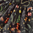 ROMWE Goth Shorts holgados con estampado completo de serpiente y planta para vacaciones en la playa con estilo gotico