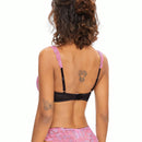 ROMWE Conjunto de lenceria femenina con detalles de encaje en forma de lazo y decoracion de aros