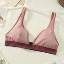 Bra simple para damas con diseno de malla y colores contrastantes