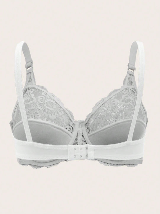 NEW Sosten femenino de encaje con contraste de unicolor