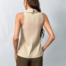 NEW  Prive Camisa ajustada de cuello colgado para mujer, ideal para trabajo diario, citas y vacaciones, estilo Ins de verano