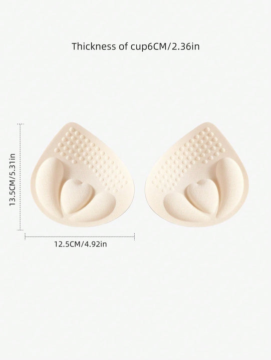 1 par de Copas de ropa interior gruesas de 2 cm, 4 cm, 6 cm, almohadillas de aumento pequenas y desmontables con relleno para el sosten y la ropa interior, accesorios de ropa interior y de Brasier, lavables