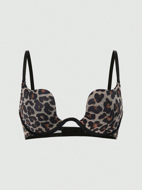 NEW Sujetador de mujer con estampado de leopardo y patron floral