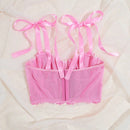 Bra con aro de malla y bordado para mujer (pieza unica)