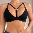 Sujetador de camisola sexy de estilo frances sin alambre y sin marcas de empuje hacia arriba