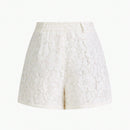 MOTF PREMIUM SHORTS SOLIDOS DE ENCAJE CON BOLSILLO INCLINADO