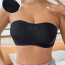 NEW Sujetador sin costuras y sin tirantes para mujer, sexy sujetador bandeau de malla calado con correas de hombro transparentes