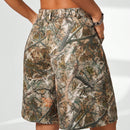 Coolane Shorts impresos con estampado de ramas sueltas y de moda para el verano