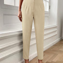 Lune pantalones de mujer casuales a rayas nauticas y entallados, para otono