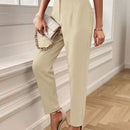 Lune pantalones de mujer casuales a rayas nauticas y entallados, para otono