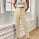 Lune pantalones de mujer casuales a rayas nauticas y entallados, para otono