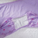 NEW 3 piezas Calzoncillos cortos de encaje con estampado de mariposa y corazon para dama en contraste