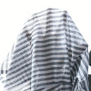 LUNE Camisa de verano casual para mujer con cuello en V, estampado de rayas y ribete de encaje