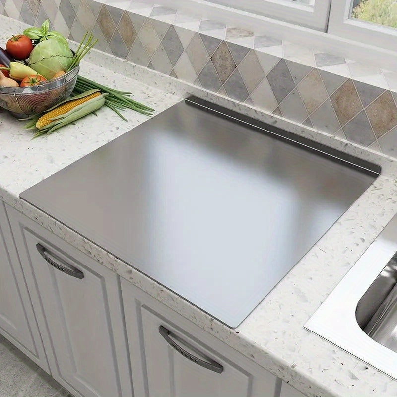Tabla de Cortar de Acero Inoxidable de Tamaño Extra Grande con Pies Antideslizantes - Perfecta para Hornear y Amasar Masa, Esencial de Cocina Segura para Alimentos