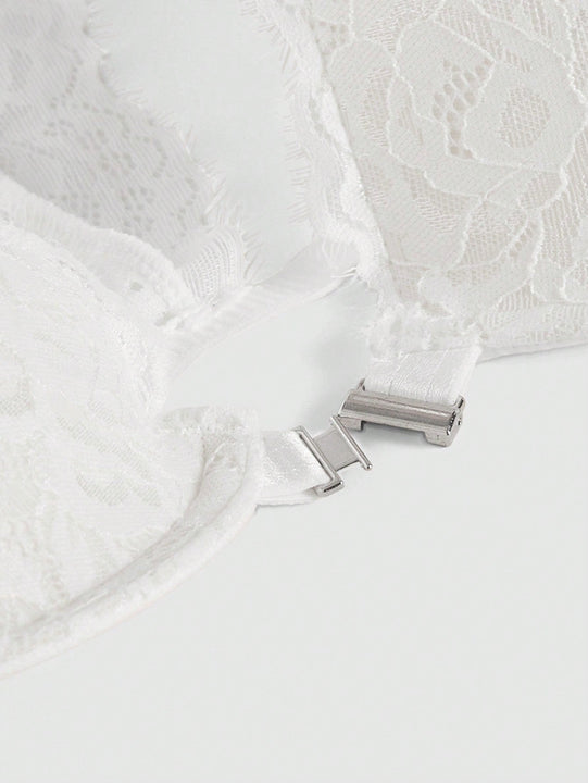 DesireSculpt Conjunto de lenceria con encaje en contraste