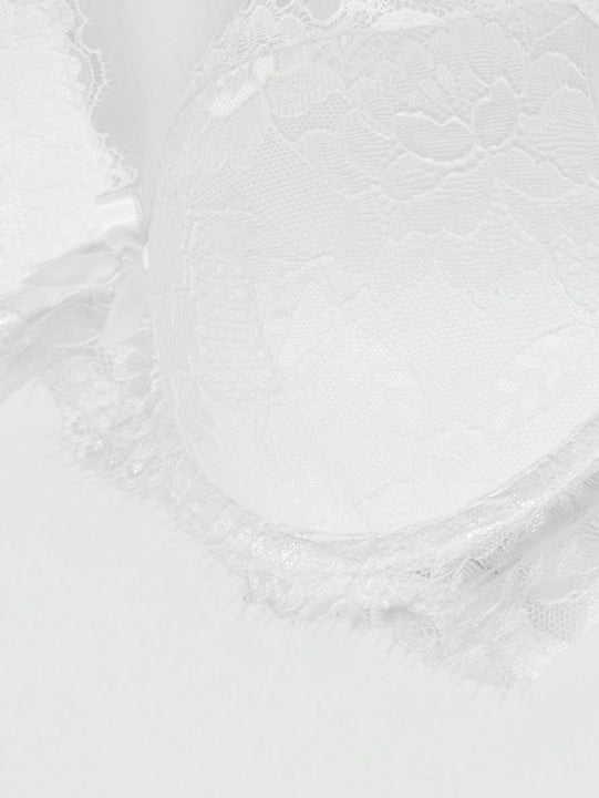 DesireSculpt Conjunto de lenceria con encaje floral con aro