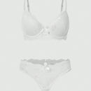 DesireSculpt Conjunto de lenceria con encaje floral con aro