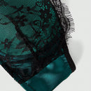 DesireSculpt Conjunto De Lenceria De Bralette Sin Mangas Con Diseno De Encaje Para Mujer Con Braguita Transparente Ahuecada
