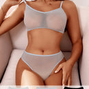 NEW 3 piezas de bragas de triangulo comodas de malla de unicolor para mujeres