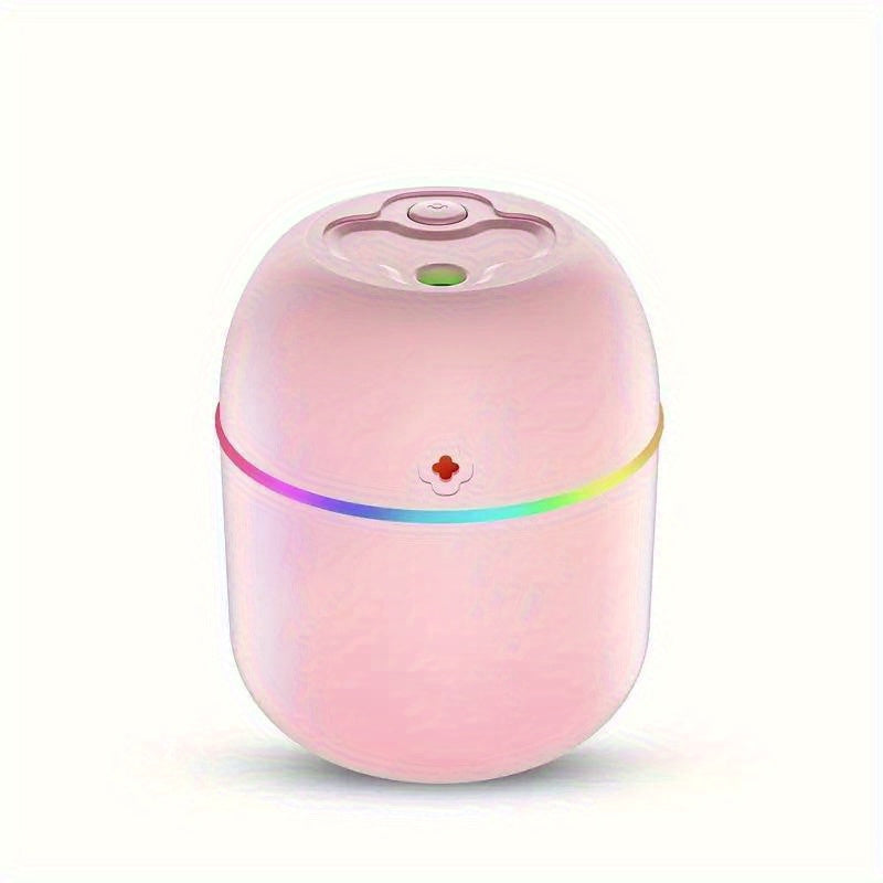 Mini humidificador portátil con USB, difusor de aromas con luz nocturna, ideal para dormitorio, sala, oficina o auto, máquina de spray aromático con luz ambiental